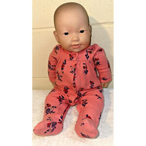 Berenguer La Baby Asian 18" Realistic Baby Doll Vinyl Pink Outfit EUC